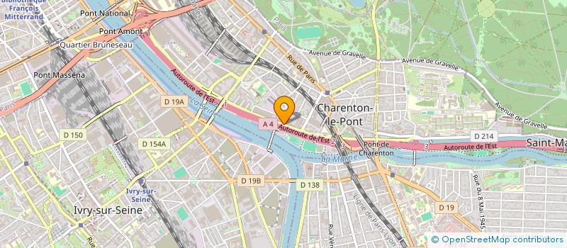 localisation de l'entreprise SYND.COPR. 37-38 QUAI DES CARRIERES à CHARENTON-LE-PONT