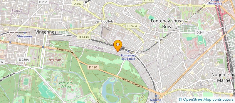 localisation de l'entreprise SYND.COPR. 37 39 AV FOCH 94     FONTENAY à FONTENAY-SOUS-BOIS