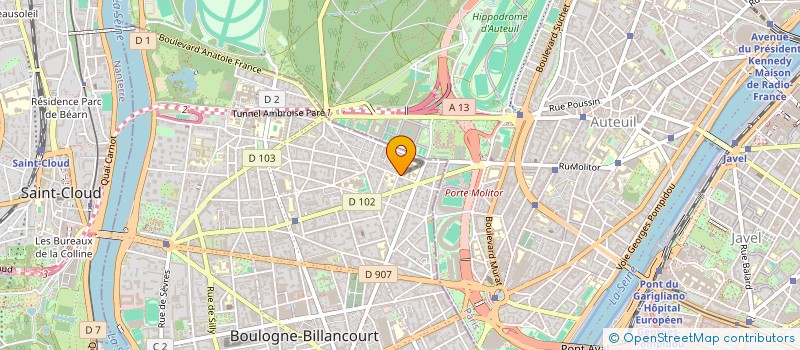 localisation de l'entreprise SYND.COPR. 37-39 RUE GUTENBERG 92100 BO à BOULOGNE-BILLANCOURT