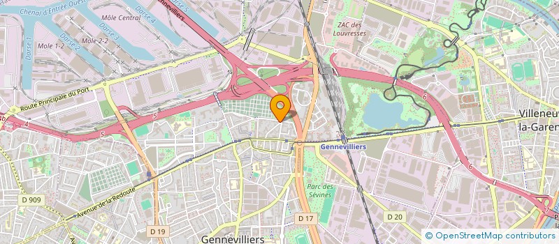 localisation de l'entreprise SYND COPR 37 AV DE LA GARE à GENNEVILLIERS