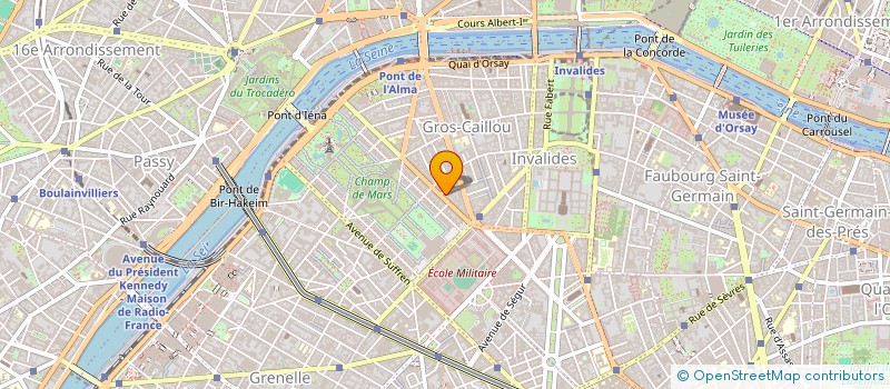 localisation de l'entreprise SYND COPR 37 R DU CHAMPS DE MARS 75107  PARIS