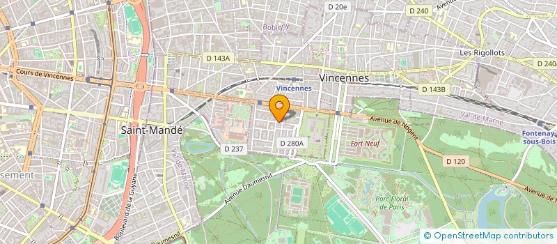 localisation de l'entreprise SYND.COPR. 38 AV FRANKLIN ROOSEVELT à VINCENNES