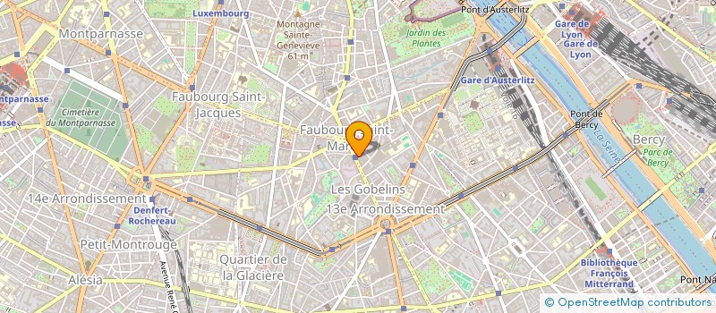 localisation de l'entreprise SYND.COPR. 39 AV DES GOBELINS  PARIS