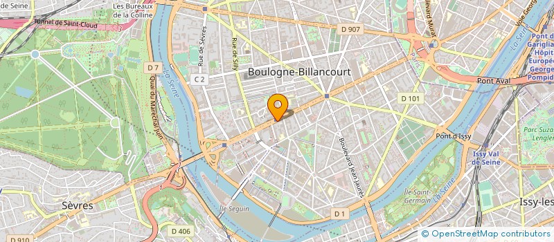 localisation de l'entreprise SYND COPR 39 AV DU GAL LECLERC 92 BOULO à BOULOGNE-BILLANCOURT