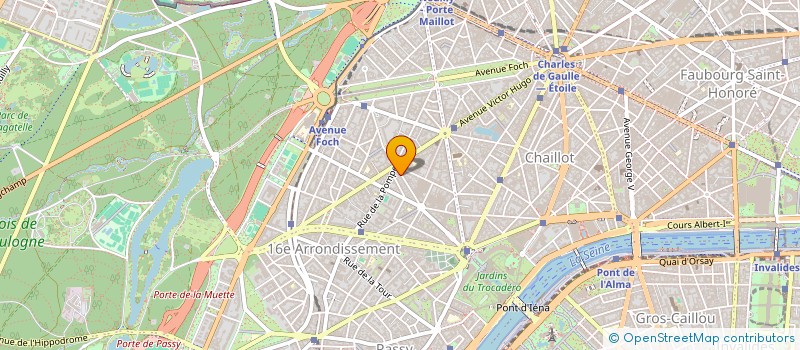 localisation de l'entreprise SYND.COPR. 39 RUE DES BELLES    FEUILLES  PARIS