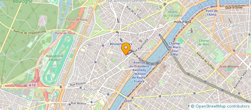 localisation de l'entreprise SYND.COPR. 39 RUE DU RANELAGH 20 RUE BOU  PARIS