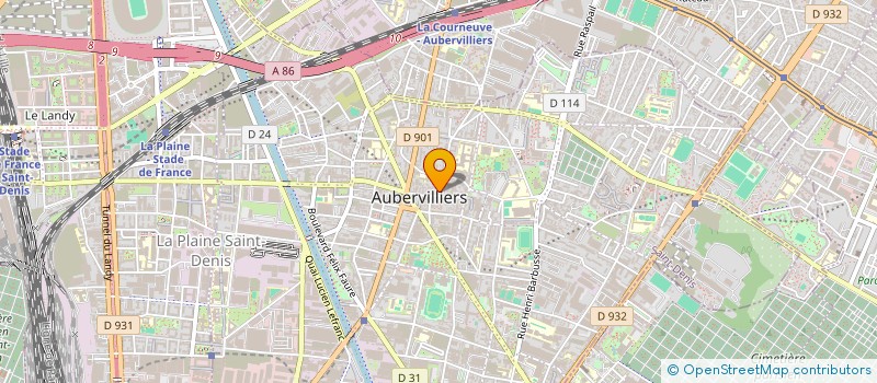 localisation de l'entreprise SYND.COPR. 4-10 BIS R DE LA COURNEUVE 93  AUBERVILLIERS