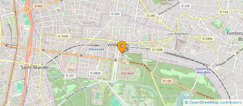 localisation de l'entreprise SYND COPR 4 AV FOCH à VINCENNES