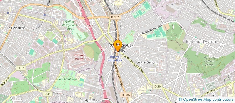 localisation de l'entreprise SYND.COPR. 4 BD DE VINCENNES 94 FONTENAY à ROSNY-SOUS-BOIS