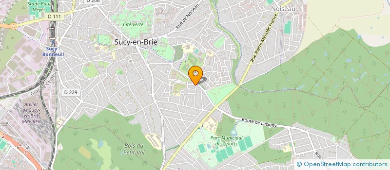 localisation de l'entreprise SYND.COPR. 4 PASSA CARDINET 75017 RE à SUCY-EN-BRIE