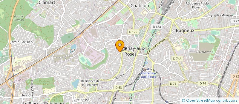 localisation de l'entreprise SYND.COPR. 4 RUE BORIS VILDE 92 FONTENAY à FONTENAY-AUX-ROSES