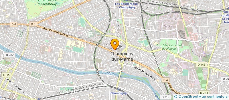 localisation de l'entreprise SYND.COPR. 4 RUE JULIETTE DE    WILLS 94  CHAMPIGNY-SUR-MARNE