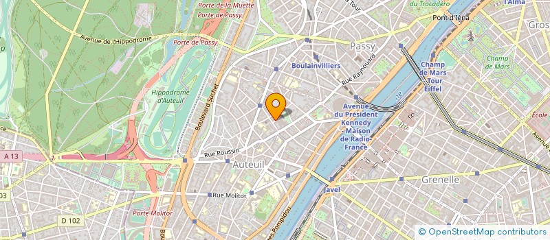 localisation de l'entreprise SYND.COPR. 4 RUE LEON BONNAT    PARIS 16  PARIS