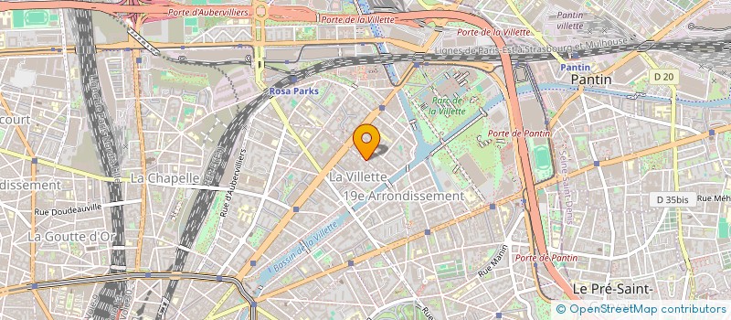 localisation de l'entreprise SYND.COPR. 40 40B RUE DE L'OURCQ 75019 P  PARIS