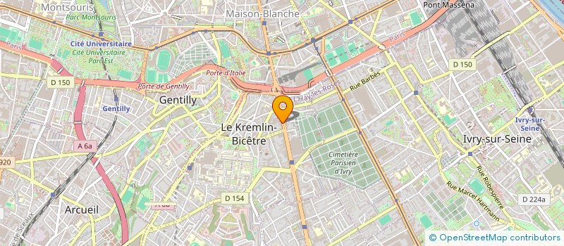 localisation de l'entreprise SYND.COPR. 40 42 AVE DE FONTAINEBLEAU  LE KREMLIN-BICETRE