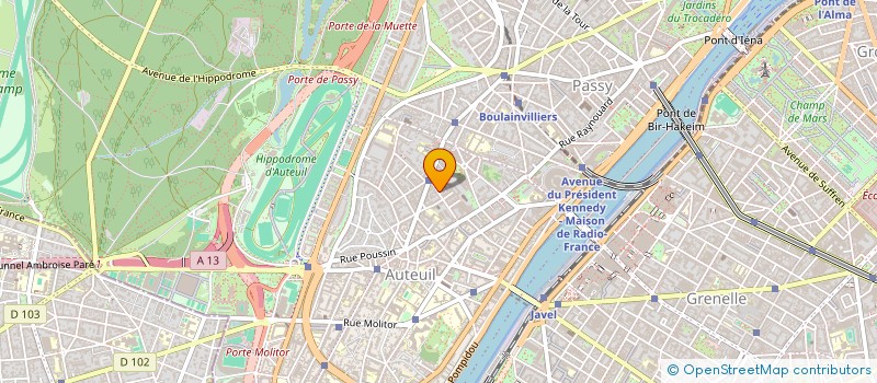 localisation de l'entreprise SYND.COPR. 40 RUE RIBERA PARIS  16 REP P  PARIS