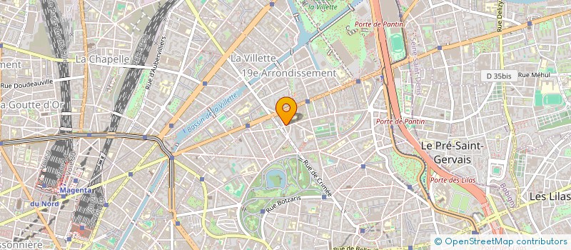 localisation de l'entreprise SYND.COPR. 41 41B 41T RUE PETIT 75019  PARIS