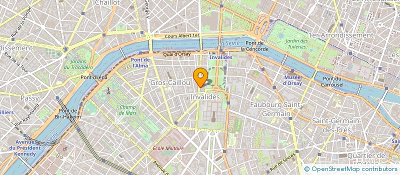 localisation de l'entreprise SYND.COPR. 41 B AV DE LA TOUR   MAUBOURG  PARIS