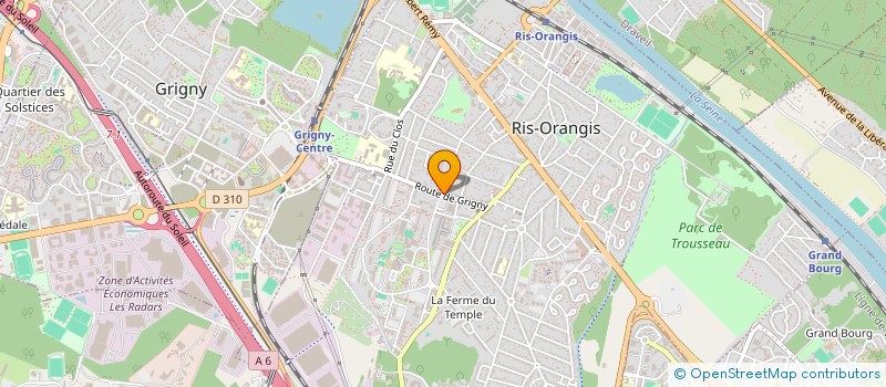 localisation de l'entreprise SYND.COPR. 42 A 46 RTE DE GRIGNY 91 RIS à RIS-ORANGIS