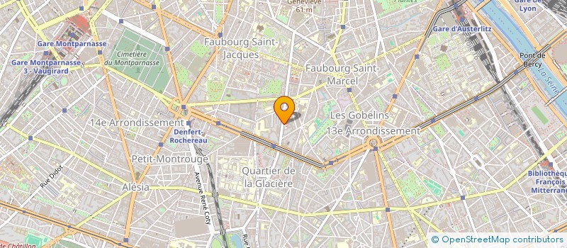 localisation de l'entreprise SYND.COPR. 43-49 RUE DE LA GLACIERE  PARIS