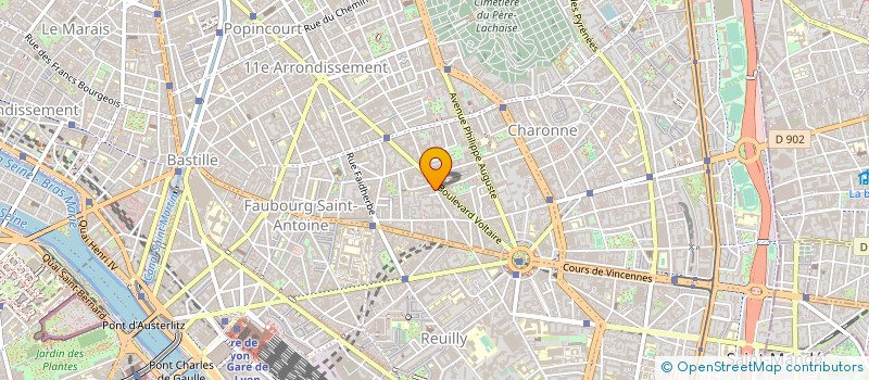 localisation de l'entreprise SYND.COPR. 43 R DES BOULETS     75011 PA  PARIS