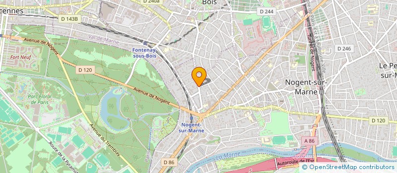localisation de l'entreprise SYND.COPR. 43 RUE DE FONTENAY   RES LE M  NOGENT-SUR-MARNE