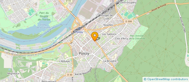 localisation de l'entreprise SYND.COPR. 44 46 BD ROBESPIERRE 78 POISS  POISSY