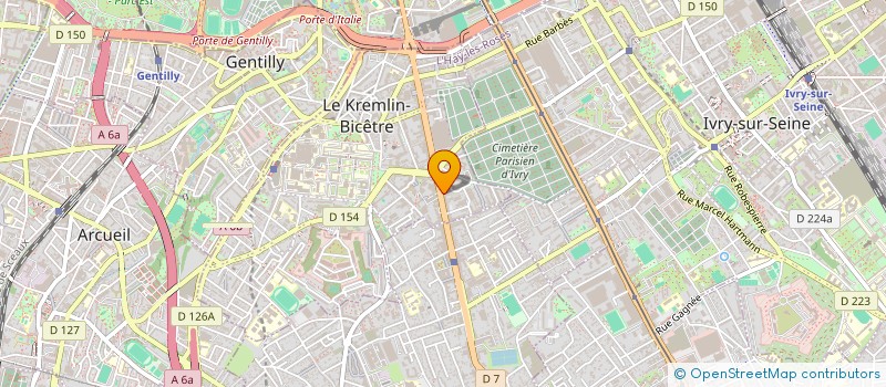 localisation de l'entreprise SYND.COPR. 44-46 SENTIER BENOIT MALON 94  LE KREMLIN-BICETRE