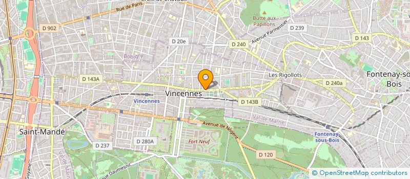 localisation de l'entreprise SYND COPR 44 R FONTENAY RES A BOLLAND à VINCENNES