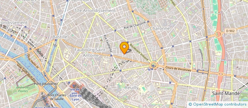 localisation de l'entreprise SYND.COPR.  44 RUE DE MONTREUIL  75011 P  PARIS