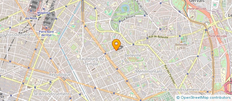 localisation de l'entreprise SYND.COPR. 44 RUE DE TOURTILLE  REP PAR  PARIS