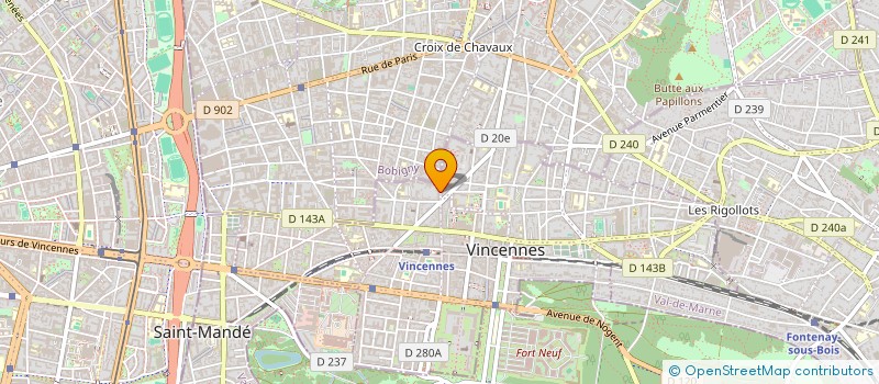 localisation de l'entreprise SYND COPR 45 R DE MONTREUIL à VINCENNES