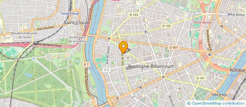 localisation de l'entreprise SYND.COPR. 45 RUE DE SILLY à BOULOGNE-BILLANCOURT