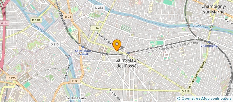localisation de l'entreprise SYND.COPR. 46 AV GABRIEL PERI   94 SAINT à SAINT-MAUR-DES-FOSSES