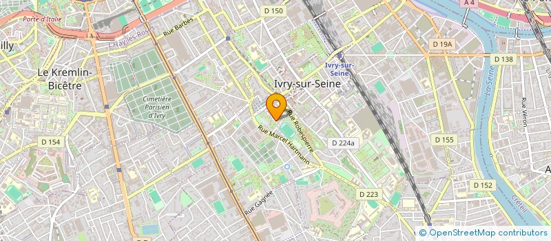 localisation de l'entreprise SYND.COPR. 46 AVENUE DE LA REPUBLIQ à IVRY-SUR-SEINE