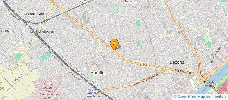 localisation de l'entreprise SYND COPR 46 BD H BARBUSSE HOUILLES  HOUILLES