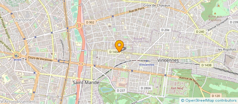localisation de l'entreprise SYND.COPR. 46 RUE DE LAGNY à MONTREUIL