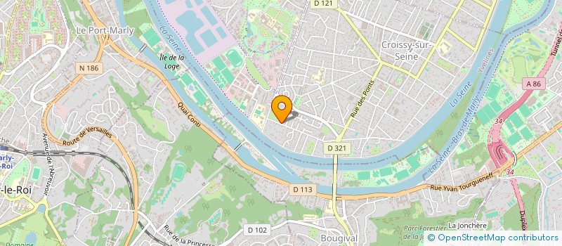 localisation de l'entreprise SYND.COPR. 46 RUE PAUL DEROULEDE  CROISSY-SUR-SEINE