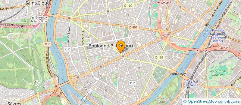 localisation de l'entreprise SYND.COPR. 47 BD JEAN JAURES 92 BOULO à BOULOGNE-BILLANCOURT