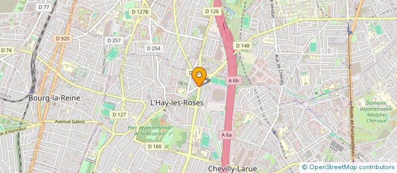 localisation de l'entreprise SYND.COPR. 48 AV ROGER SALENGRO 92 CHATE à L'HAY-LES-ROSES