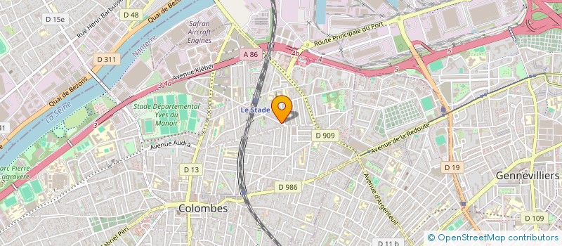 localisation de l'entreprise SYND COPR 48 BD MARCEAU  COLOMBES