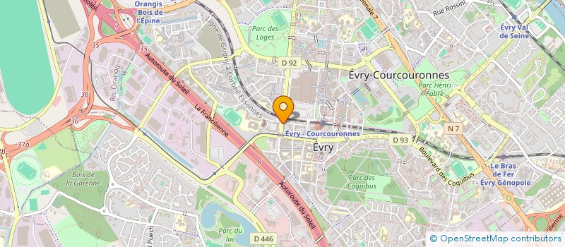 localisation de l'entreprise SYND.COPR. 5 RUE DE L HOTEL DE  VILLE 92  EVRY-COURCOURONNES