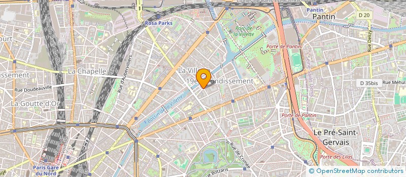 localisation de l'entreprise SYND.COPR. 5 RUE DE THIONVILLE  75019 PA  PARIS