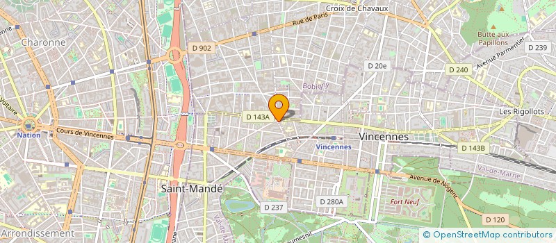 localisation de l'entreprise SYND.COPR. 5 RUE DES SAUSSAIES 75008 PA à VINCENNES