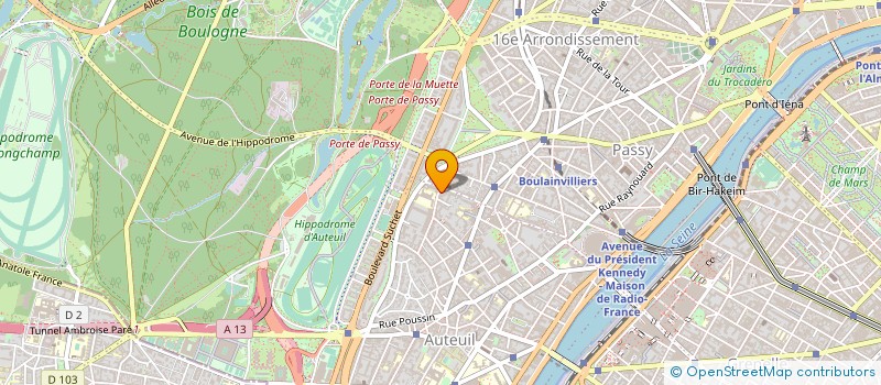 localisation de l'entreprise SYND.COPR. 5 RUE DU DOCT BLANCHE 75016 P  PARIS