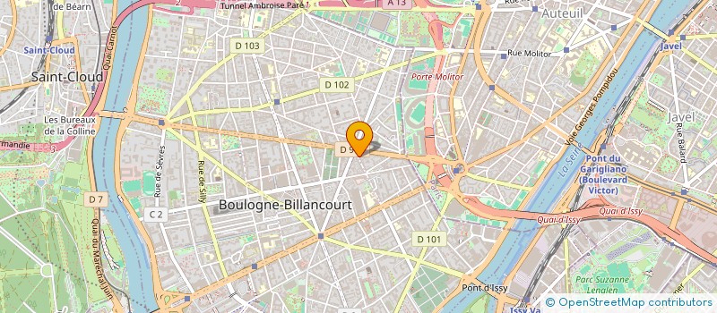 localisation de l'entreprise SYND.COPR. 5 RUE THIERS 92      BOULOGNE  BOULOGNE-BILLANCOURT