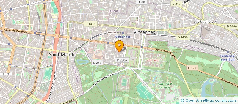 localisation de l'entreprise SYND COPR 5 RUE VILLEBOIS MAREUIL à VINCENNES