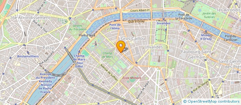localisation de l'entreprise SYND.COPR. 50 AV DE LA BOURDONNAIS 75007  PARIS