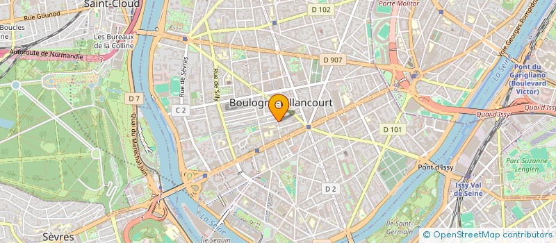 localisation de l'entreprise SYND.COPR. 50 AV DU GAL LECLERC 92 BOULO à BOULOGNE-BILLANCOURT