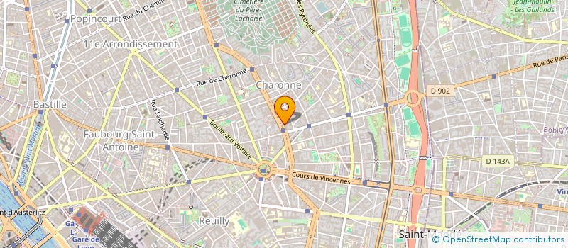 localisation de l'entreprise SYND.COPR. 52 BD DE CHARONNE PARIS 20 R  PARIS